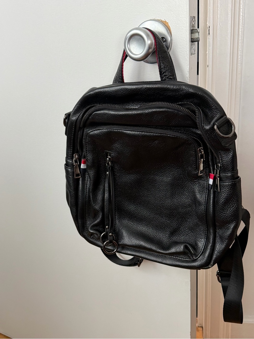 Black Leather Men’s Backpack - Classic Everyday Carry